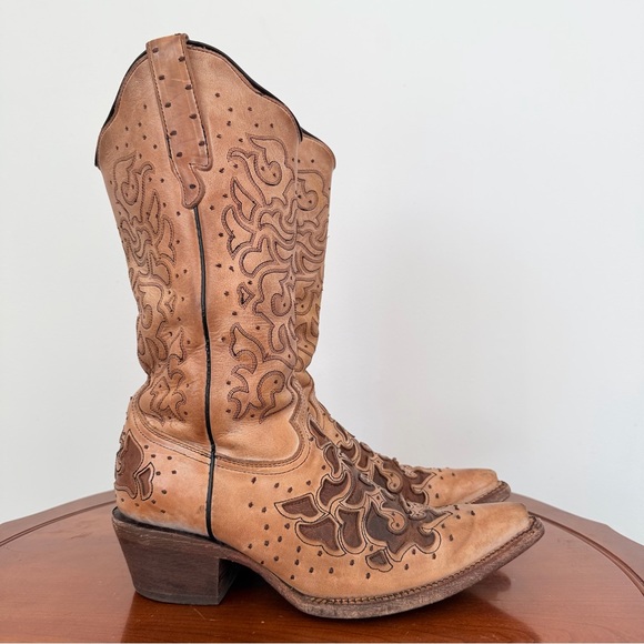 J.B. Dillon Shoes - J.B. Dillon Women’s Arrowleaf Snip Toe Western Cowboy Boot | US 8.5